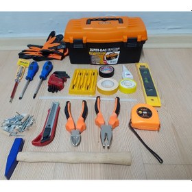 Resim Çantalı Alet Takımı Seti Saatçi Tornavida Metre Çekiç Pense Karga 