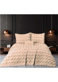 Resim Athena 4 Parça Çift Kişilik Yatak Örtüsü Bej 