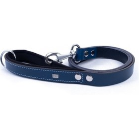 Resim Doggie Konforlu Deri El Yapımı Köpek Gezdirme Kayışı 3 x 100 CM Mavi 