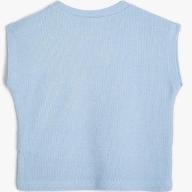Resim Erkek Bebek Atlet Dokulu İşleme Detaylı Bisiklet Yaka Pamuklu 