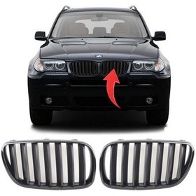 Resim Gkl Bmw X3 E83 Ön Panjur Set 2007-2010 51712155449/448 