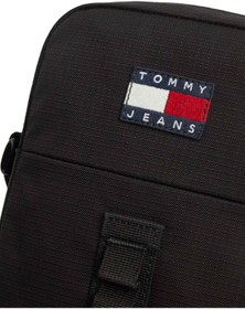 Resim Tommy Hilfiger Erkek Marka Logolu Günlük Kullanıma Uygun Siyah Omuz Çantası AM0AM14222 BDS 