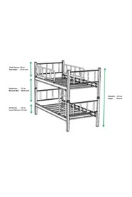 Resim Mobilya Dükkanım Yurt Metal Ranza 90x200 ARM034 Krem 