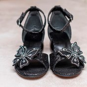 Resim VUUDY Kız Çocuk Topuklu Ayakkabı Siyah Kelebek 