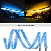 Resim Oldfriend 2 Adet 12v Led Şerit Işık - Beyaz Sarı Akış, Oda Ve Araç Aydınlatma 