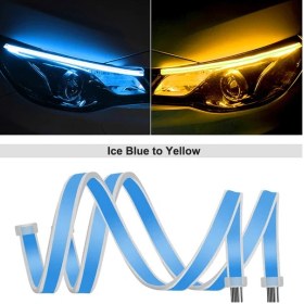 Resim Oldfriend 2 Adet 12v Led Şerit Işık - Beyaz Sarı Akış, Oda Ve Araç Aydınlatma 