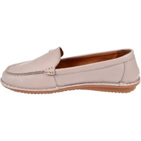 Resim Beety %100 Deri Comfort Kadın Babet Bee-228 Silver Gümüş 