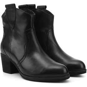 Resim Gönderi R Siyah Kalın Topuklu Hakiki Deri Kovboy Bot Siyah 