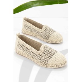Resim Bambi Ten Platin Örgü Kadın Espadril K018230125 