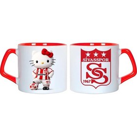 Resim Sivasspor Hello Kitty Porselen Fincan Kupa Bardak Beyaz 