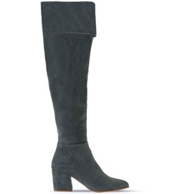 Resim Bueno Shoes Yeşil Süet Kadın Topuklu Çizme 01wr5108 