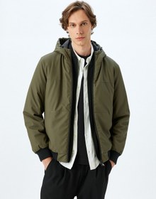 Resim Koton Mevsimlik Ceket Slim Fit Fermuarlı Yeşil 5wam20067hw Yeşil 