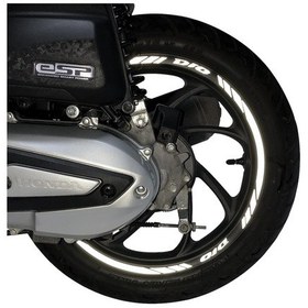 Resim GP Kompozit Honda Dio 2021-2025 Uyumlu Jant Şeridi Reflektif Gri 