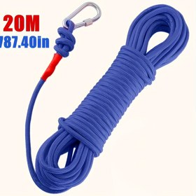 Resim 20M/787.4In Naylon Örgülü Halat - Açık Hava Kampı, Evcil Hayvan Süsleri ve Daha Fazlası için Çok Yönlü - Dayanıklı ve Güçlü Çok Amaçlı Kordon ile Klips, Kamp Aksesuarları 