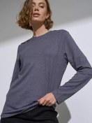 Resim Uzcotton Uzun Kollu Tişört Longsleeve Tişört 196019639 Melanj 