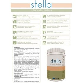 Resim Stella Su Bazlı Saf Akrilik Boya 1lt Duman Ral 7013 