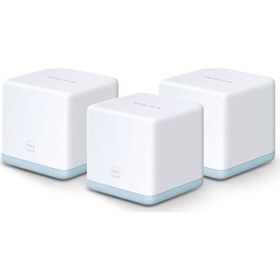 Resim Halo S3 300 Mbps 2.4 GHz Tüm Evi Kapsayan 3'lü Wi-Fi Mesh Sistemi 