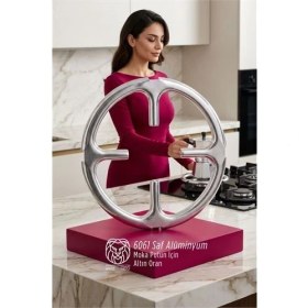 Resim Store Mania Ieg™ Emily Rosewood Serisi Saf Alüminyum Moka Pot ve Cezve Ocak Küçültücü - Kamp Yardımcıs 