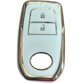 Resim Autohan Keys Toyota Chr, Hilux, Corolla, Land Cruiser, Yaris Cross, Camry, Rav4 İçin 2 Butonlu Nano Anahtar Kılıfı 