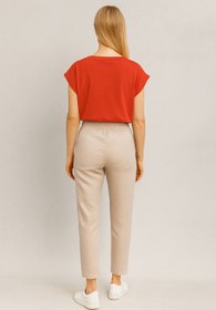 Resim Kadın Alian Beli Lastikli %100 Keten Beach Pantolon - Naturel - NATUREL / XS / 25 