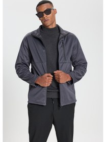 Resim AC&Co / Altınyıldız Classics Erkek Grı Sıcak Tutan Comfort Fit Rahat Kesim Dik Yaka Mont Gri 