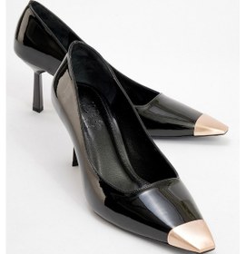 Resim Moanda Siyah Rugan Kadın İnce Topuklu Ayakkabı Siyah Rgn 