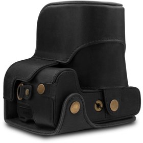 Resim MegaGear Nikon B600 Suni Deri Fotoğraf Makinesi Kılıfı 