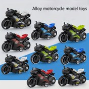 Resim 1 adet simülasyon alaşım motosiklet modeli oyuncak araba, havalı geri tepmeli motosiklet oyuncağı, elektrik olmadan çalışan süper güçlü tasarımı, festivaller için küçük hediye 