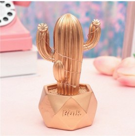 Resim Led Işıklı Sevimli Kaktüs Dekoratif Masa Lambası Mini Biblo Gece Çok Renkli 