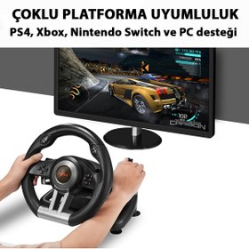 Resim pxn V3 Pro Oyun Direksiyonu Titreşimli Direksiyon Seti PS4/PS3/Xbox One/Series S|X/PC 