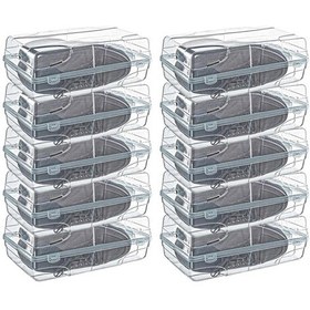 Resim Bay Ayakkabı Koruma Kutusu Saklama Kutusu Kilitli 10 Adet Şeffaf 