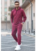 Resim Bordo Kapşonlu Basic Eşofman Takımı 5908 Bordo 