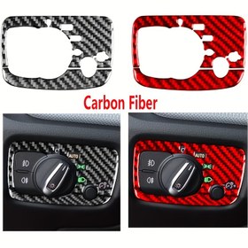 Resim Karbon Fiber Araba Far Anahtarı Süsü Audi A3 S3 RS3 8V 2013 2014 2015 2016 2018 Aksesuarları 