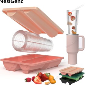 Resim NeslGenc 30/40oz Spor Su Matarası Silikon Buz Kalıbı - Boş Silindir Tepsi Tasarım, Kolay Doldurma ve Ayrılabilen Viski, Kokteyl, Şeftali için buz kalıpları 