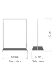 Resim YigitFurkanTicaret Kaliteli Askılık Mağaza 30x30 Demonte Orta Stand ( Camsız Gönderilir ) 