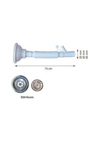 Resim Çöpmak Evye Sifonu Tahliyeli Krom 