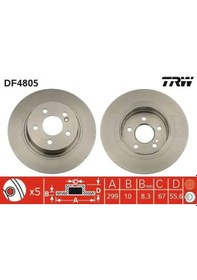 Resim Trw Df4805 Arka Fren Diski A2044230612 A2044230912 A2044231512 2 Adettir 