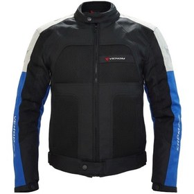 Resim Venom Motosiklet Mont 4 Mevsim Dynamic Açık Gri-mavi Motorcu Montu 