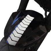 Resim Ok Tasarımlı Reflektif Gri Çamurluk Kask Sticker Çınar Extreme 