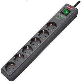 Resim Brennenstuhl Eco Line Serisi 6 Soketli 13.500A Akım Koruyucu Priz 1.5 M 