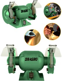 Resim Dragro Alman 200 mm Turbo 4200 Watt Çark Motoru Zımpara Balta Bıçak Bileme Makinesi Taş Motoru Taşlama 