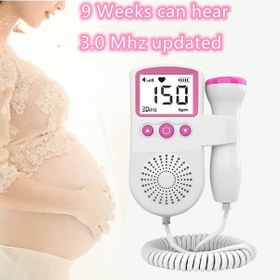 Resim Fetal Doppler Bebek Kalp Atış Hızı Dedektörü Ultrason Kalp Atışı Atışı Monitörü 