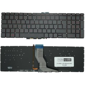 Resim Notespare Hp ile Uyumlu 15-au114nt (Y7Y51EA), 15-au118nt (1DM12EA) Notebook Işıklı Klavye Siyah TR 