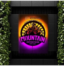 Resim Işıklı Tablo Marketi Mountain Adventure Led Işıklı Tablo 