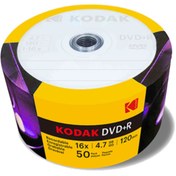 Resim Kodak 4.7GB 16x Yazılabilir Boş DVD+R Medya - 50'li Paket 