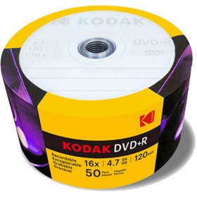 Resim Kodak 4.7GB 16x Yazılabilir Boş DVD+R Medya - 50'li Paket 