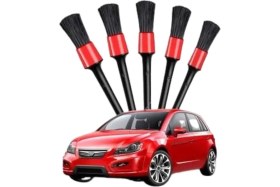 Resim 5 Adet Oto Detaylı Temizleyici Araç Içi Temizlik Fırça Seti Koltuk Döşeme Kapı Toz Alma Fırçası 