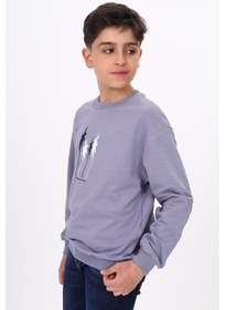 Resim Toontoy Erkek Çocuk Baskılı Sweatshirt Koyu Gri 