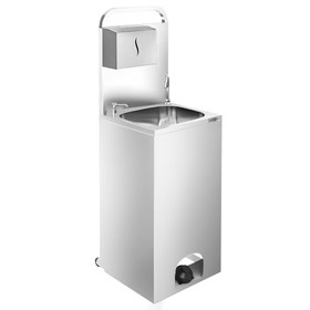 Resim Mobil Lavabo - Dezenfektan & Kağıt Havlu Dispenserli 