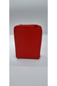 Resim Harvey Miller Polo Club Harvey Miller Monogram Baskılı Unisex Telefonluk Çanta Cüzdan Kırmızı Renk 